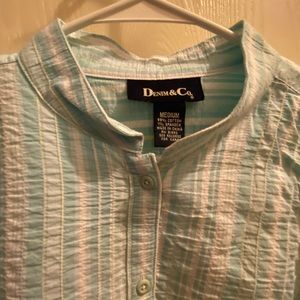 STRIPED LONG SLEEVE BUTTON DOWN NEVER WORN